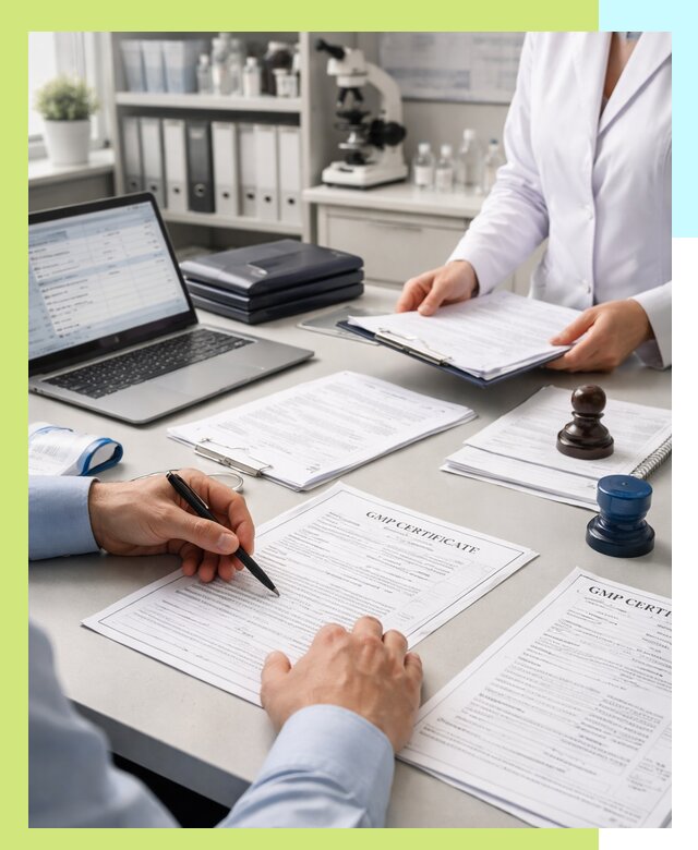 Оформление сертификата GMP в Гае для фармпроизводства